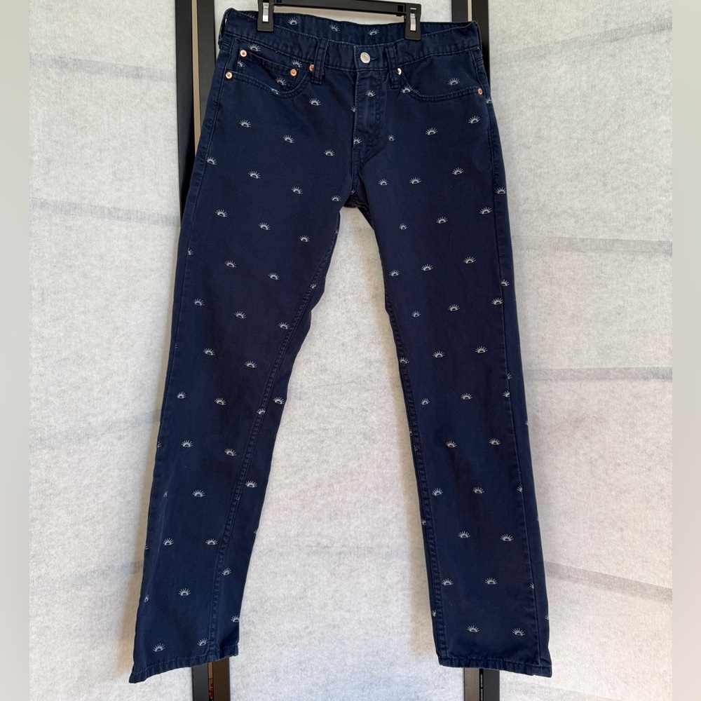 Levi's 511 32 x 32 Men's Jeans ~ Blue Rising sun print. Limited edition - Picture 2 of 13